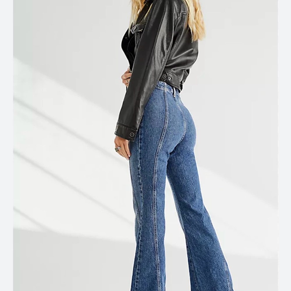 Free People Dark Blue Flare Jeans